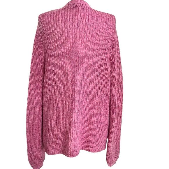 WYSE London Open Front Cardigan Small Pink mohair wool Metallic Cottagecore - Picture 3 of 11